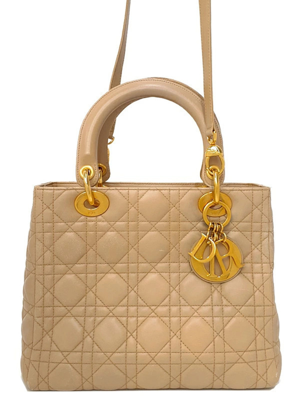 Christian Dior Cannage Quilted Lady Dior 2way bag